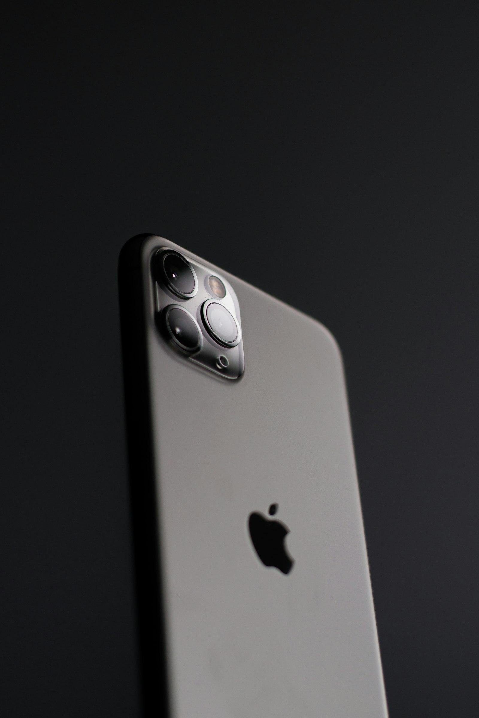 The back of a phone, close up on its camera module